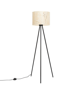 Nevia Tripod Floor Lamp Beige Marble Black 1x E27-1