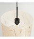 Nevia Cylindrical Pendant Ceiling Light Beige Marble Black 1x E27-6