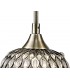 Ceiling Pendant 3 Light Line Antique Brass, Clear Glass - 7