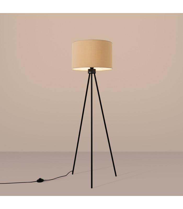 Nevia Tripod Floor Lamp Taupe Black 1x E27-4