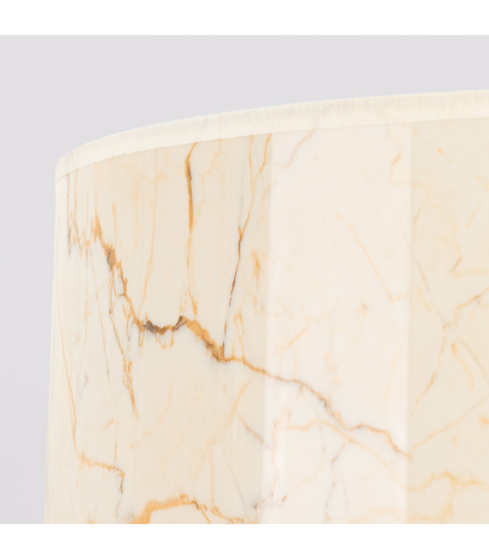 Nevia Cylindrical Pendant Ceiling Light Beige Marble Black 1x E27-7