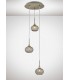 Ceiling Cluster Pendant 3 Light Round Antique Brass, Clear Glass - 2