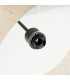 Nevia Cylindrical Pendant Ceiling Light Beige Marble Black 1x E27-8