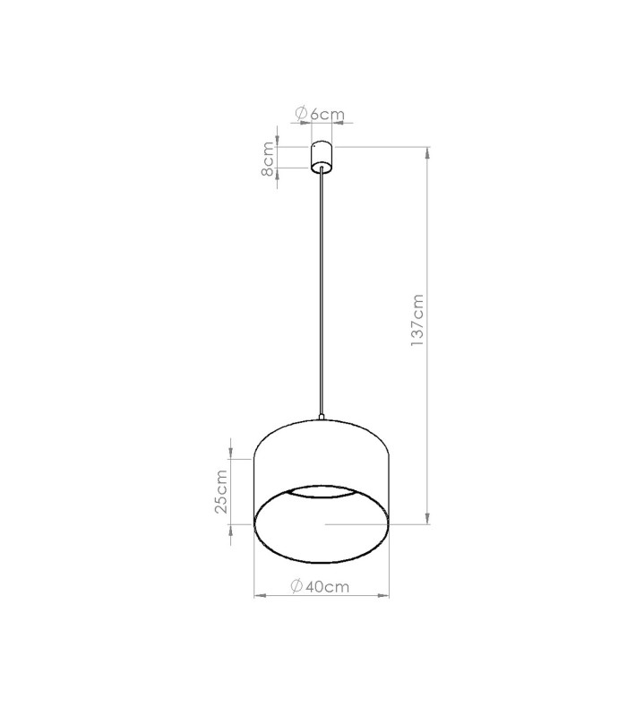 Nevia Cylindrical Pendant Ceiling Light Navy Blue Black 1x E27-9