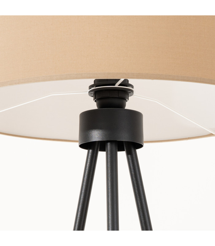 Nevia Tripod Floor Lamp Taupe Black 1x E27-7