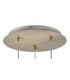 Ceiling Cluster Pendant 3 Light Round Antique Brass, Clear Glass - 4