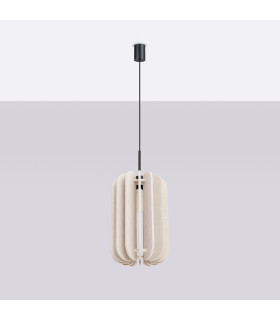 Mula 27cm Pendant Ceiling Light Beige Black 1x E27-2