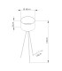 Nevia Tripod Floor Lamp Taupe Black 1x E27-11