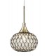 Ceiling Cluster Pendant 3 Light Round Antique Brass, Clear Glass - 7