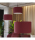 Nevia Cylindrical Pendant Ceiling Light Burgundy Black 1x E27-13