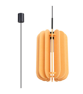 Mula 27cm Pendant Ceiling Light Yellow Black 1x E27-1