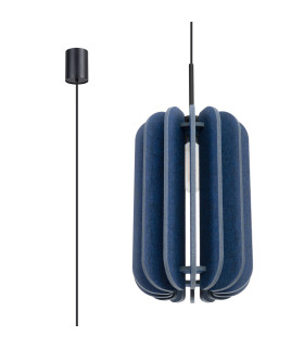 Mula 27cm Pendant Ceiling Light Navy Blue Black 1x E27-1