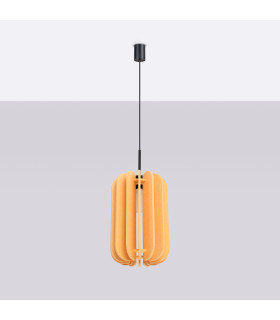 Mula 27cm Pendant Ceiling Light Yellow Black 1x E27-2
