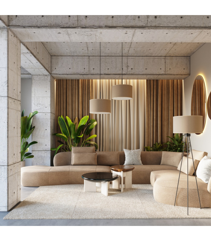 Nevia Tripod Floor Lamp Taupe Black 1x E27-13
