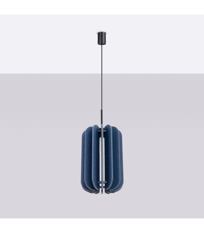 Mula 27cm Pendant Ceiling Light Navy Blue Black 1x E27-2