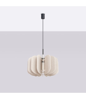 Mula 45cm Pendant Ceiling Light Beige Black 1x E27-2