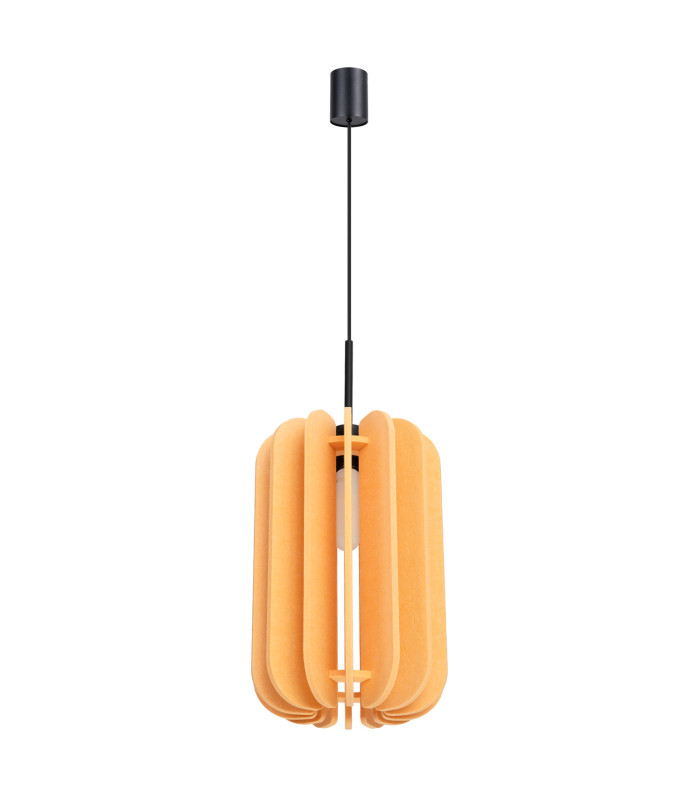 Mula 27cm Pendant Ceiling Light Yellow Black 1x E27-3