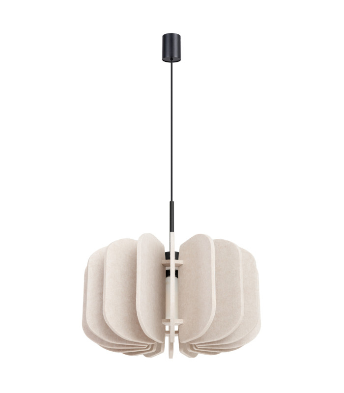 Mula 45cm Pendant Ceiling Light Beige Black 1x E27-3