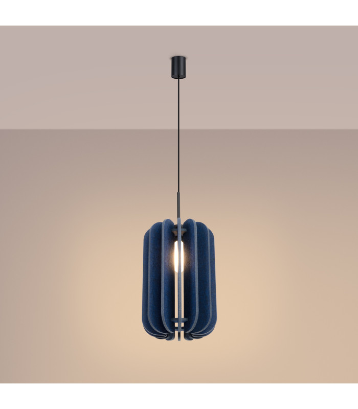 Mula 27cm Pendant Ceiling Light Navy Blue Black 1x E27-4