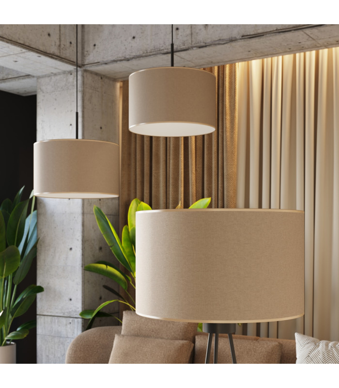 Nevia Tripod Floor Lamp Taupe Black 1x E27-15