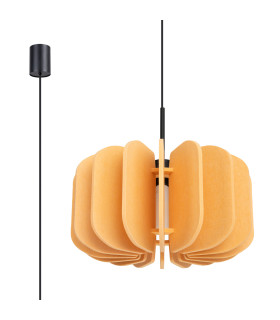 Mula 45cm Pendant Ceiling Light Yellow Black 1x E27-1