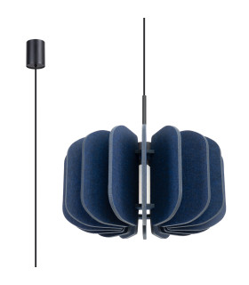 Mula 45cm Pendant Ceiling Light Navy Blue Black 1x E27-1