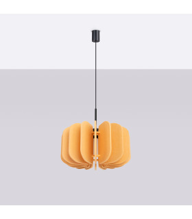 Mula 45cm Pendant Ceiling Light Yellow Black 1x E27-2