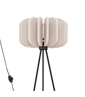 Mula Tripod Floor Lamp Beige Black 1x E27-1