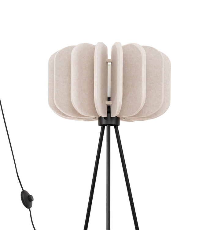 Mula Tripod Floor Lamp Beige Black 1x E27-1