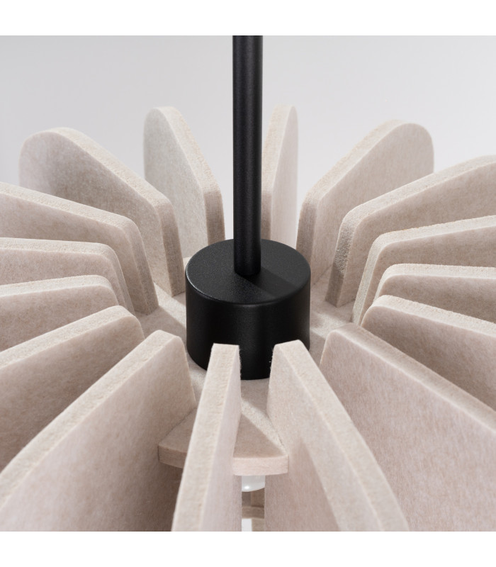 Mula 45cm Pendant Ceiling Light Beige Black 1x E27-6