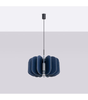 Mula 45cm Pendant Ceiling Light Navy Blue Black 1x E27-2