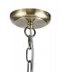 Ceiling Pendant 5 Light Antique Brass, Clear Glass - 5