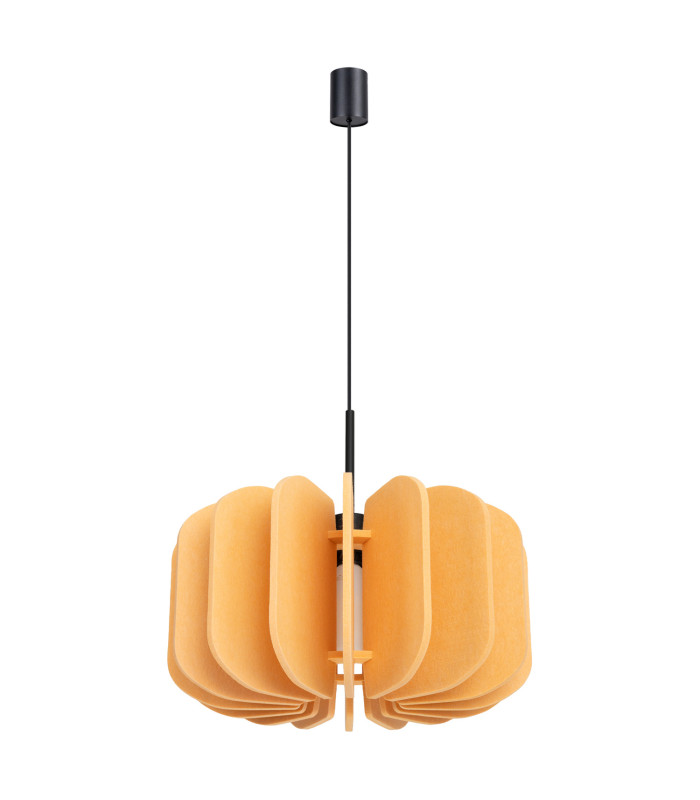 Mula 45cm Pendant Ceiling Light Yellow Black 1x E27-3