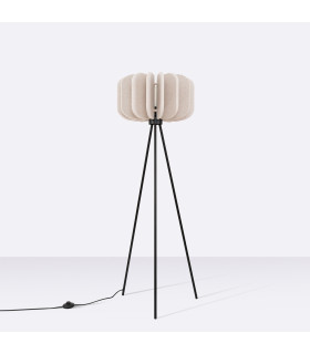 Mula Tripod Floor Lamp Beige Black 1x E27-2