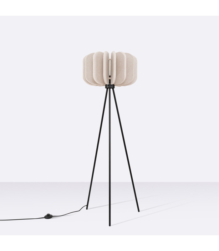 Mula Tripod Floor Lamp Beige Black 1x E27-2