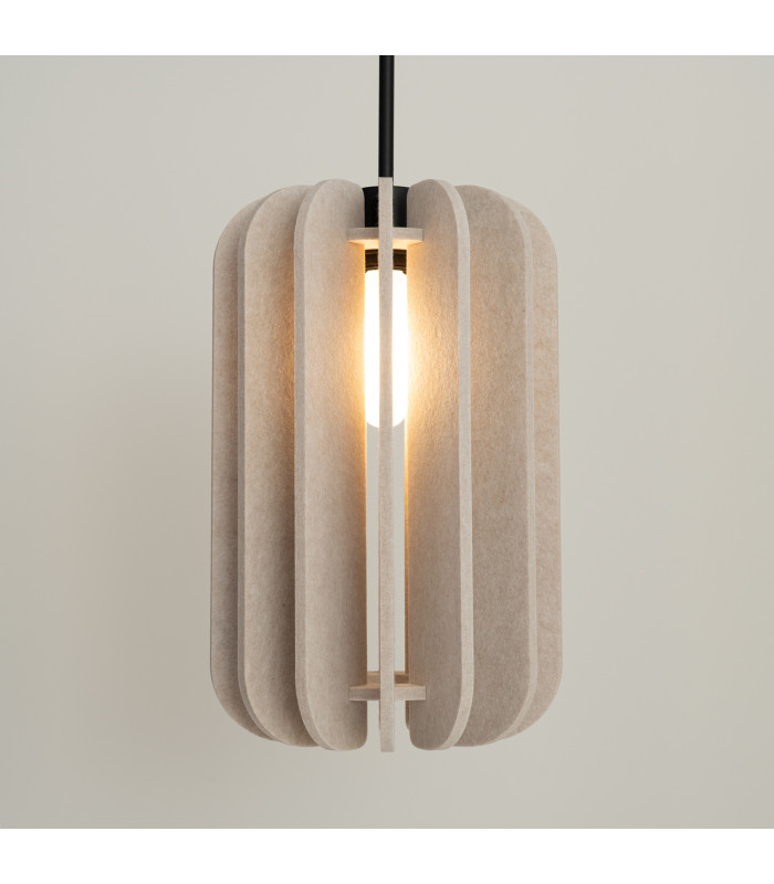 Mula 27cm Pendant Ceiling Light Beige Black 1x E27-10