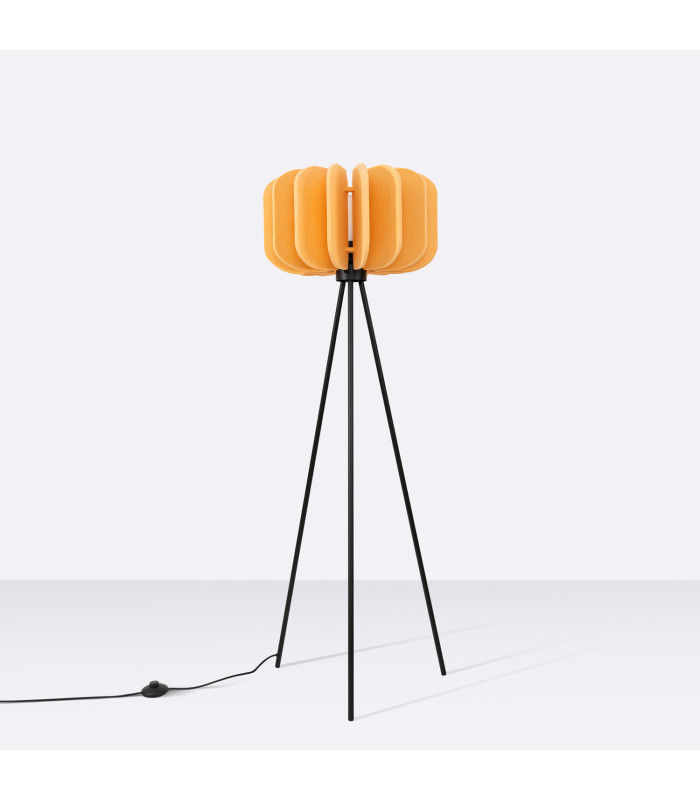 Mula Tripod Floor Lamp Yellow Black 1x E27-2