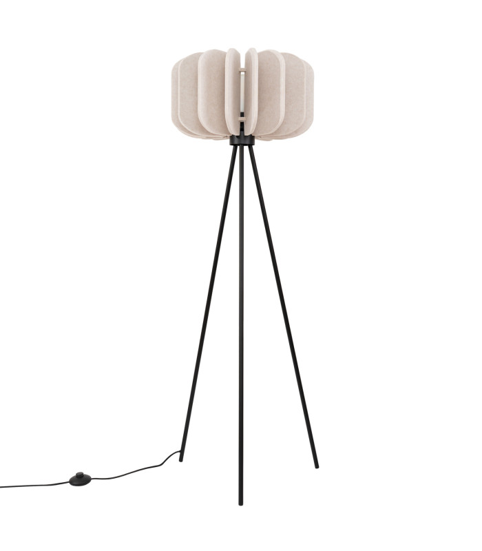 Mula Tripod Floor Lamp Beige Black 1x E27-3