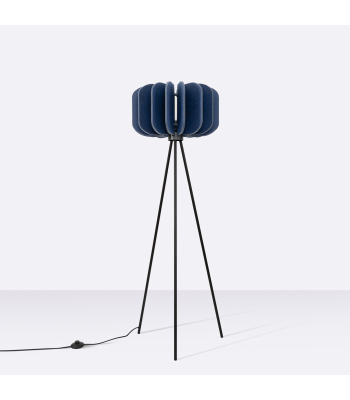 Mula Tripod Floor Lamp Navy Blue Black 1x E27-2