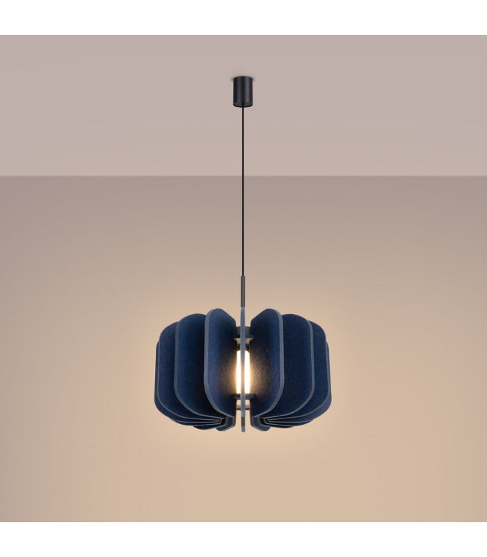 Mula 45cm Pendant Ceiling Light Navy Blue Black 1x E27-4