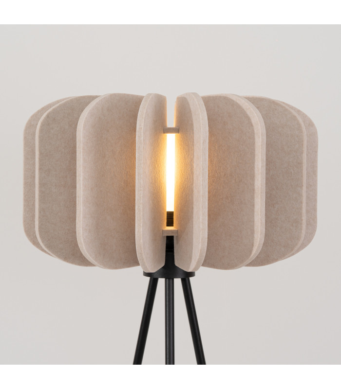 Mula Tripod Floor Lamp Beige Black 1x E27-5