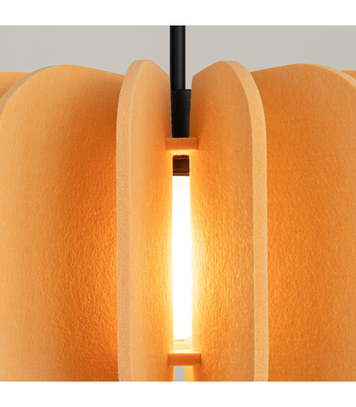 Mula 45cm Pendant Ceiling Light Yellow Black 1x E27-5