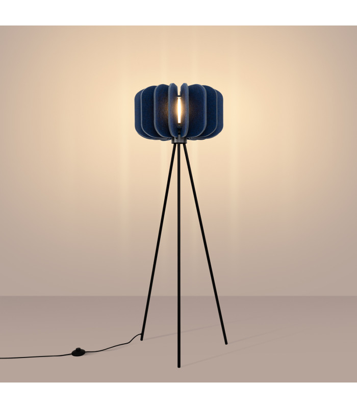 Mula Tripod Floor Lamp Navy Blue Black 1x E27-4
