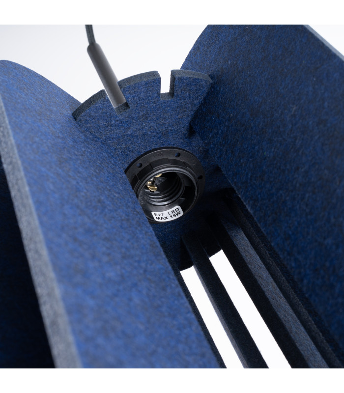 Mula 27cm Pendant Ceiling Light Navy Blue Black 1x E27-8