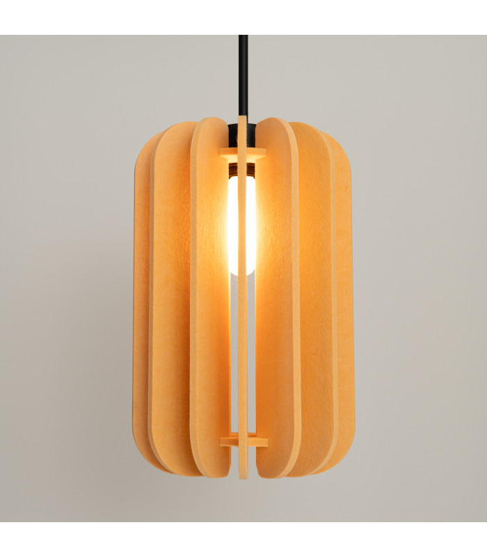 Mula 27cm Pendant Ceiling Light Yellow Black 1x E27-10