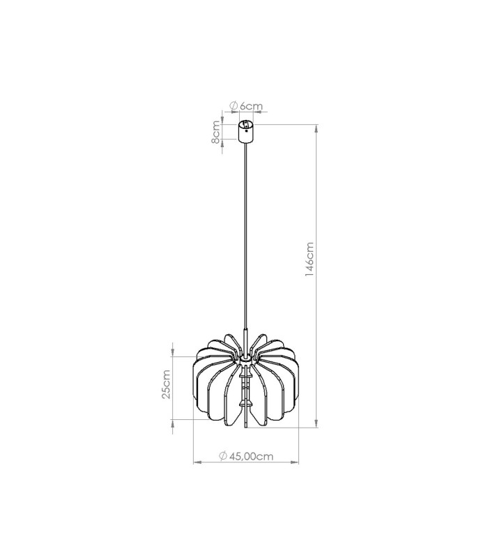 Mula 45cm Pendant Ceiling Light Beige Black 1x E27-11