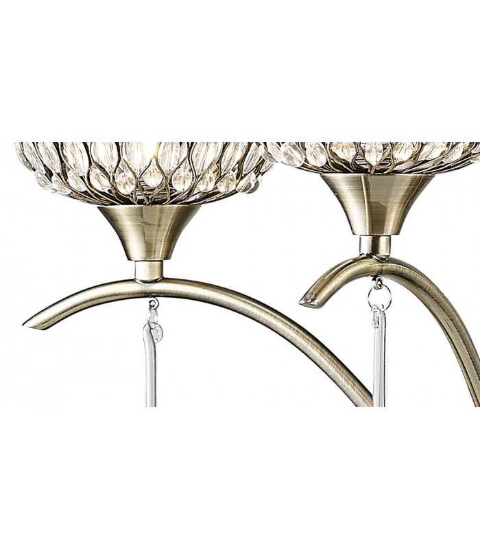 Ceiling Pendant 5 Light Antique Brass, Clear Glass - 10