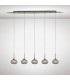 Ceiling Pendant 5 Light G9 Line Antique Brass, Clear Glass - 2