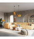Mula 27cm Pendant Ceiling Light Yellow Black 1x E27-14