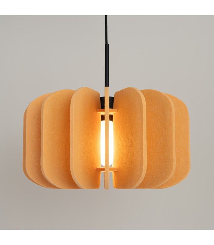 Mula 45cm Pendant Ceiling Light Yellow Black 1x E27-10